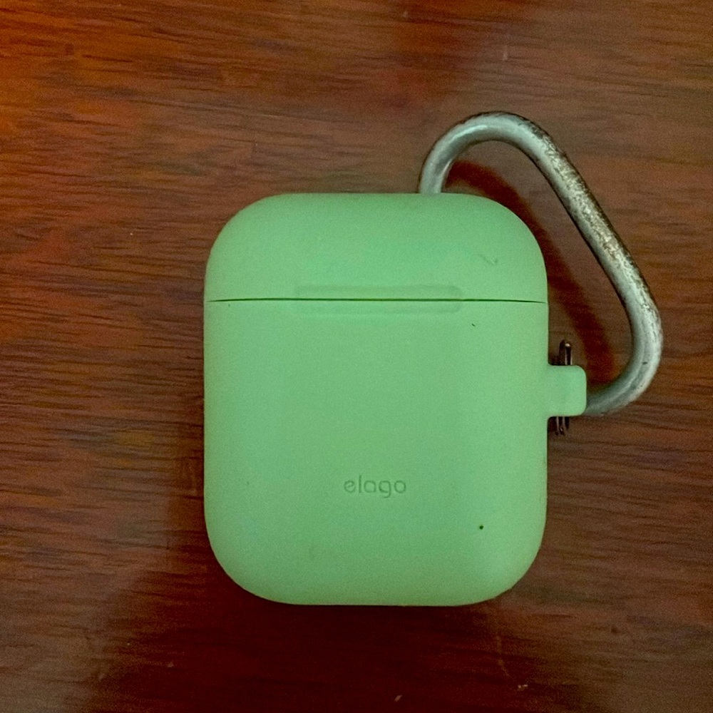 Apple AirPods with Green Case